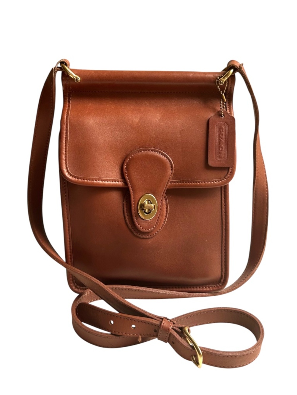 Vintage Coach 9930 Murphy 1990s British Tan Crossbody Bag